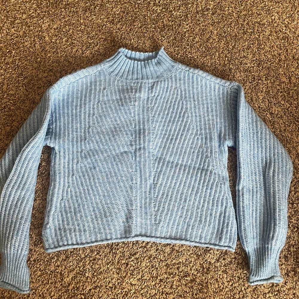 SO Light Blue Women's Turtleneck Sweater